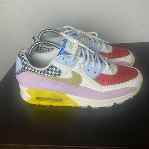 Nike Womens Air Max 90 patchwork sneakers